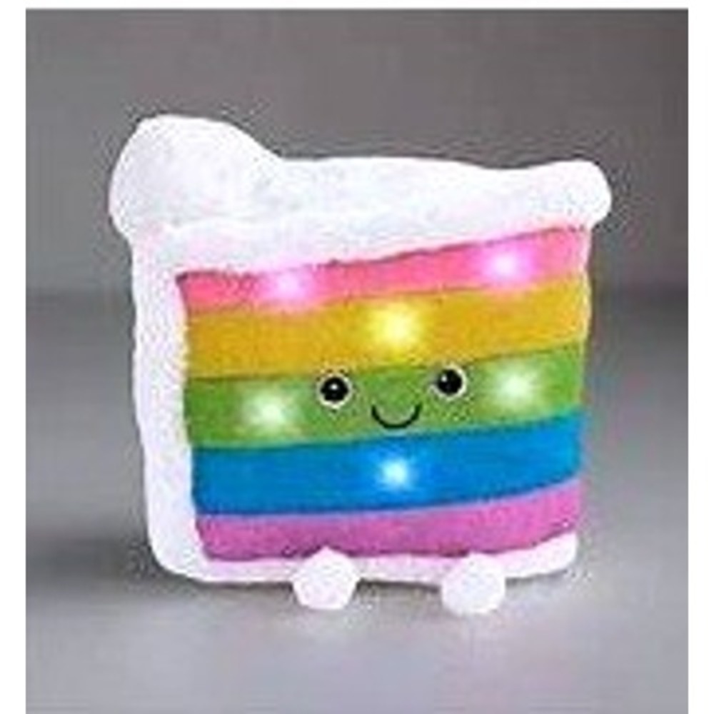 FAO Schwarz Glow Brights Snack Shop Rainbow Cake NEW Light Up Plush